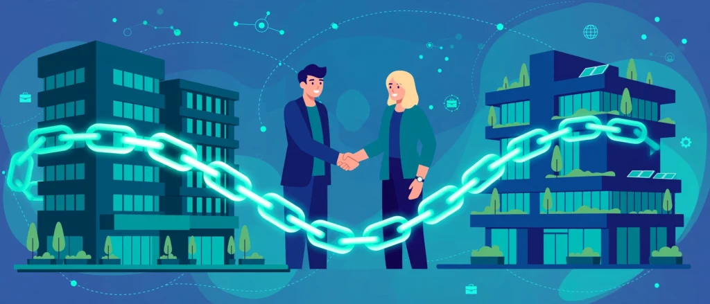 B2B link building strategies connecting corporate businesses through authoritative backlinks