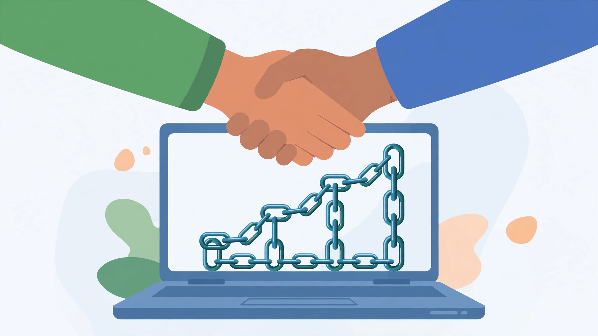 Backlink benchmarks by niche illustration comparing link requirements for local shops, clinics, SaaS and e-commerce
