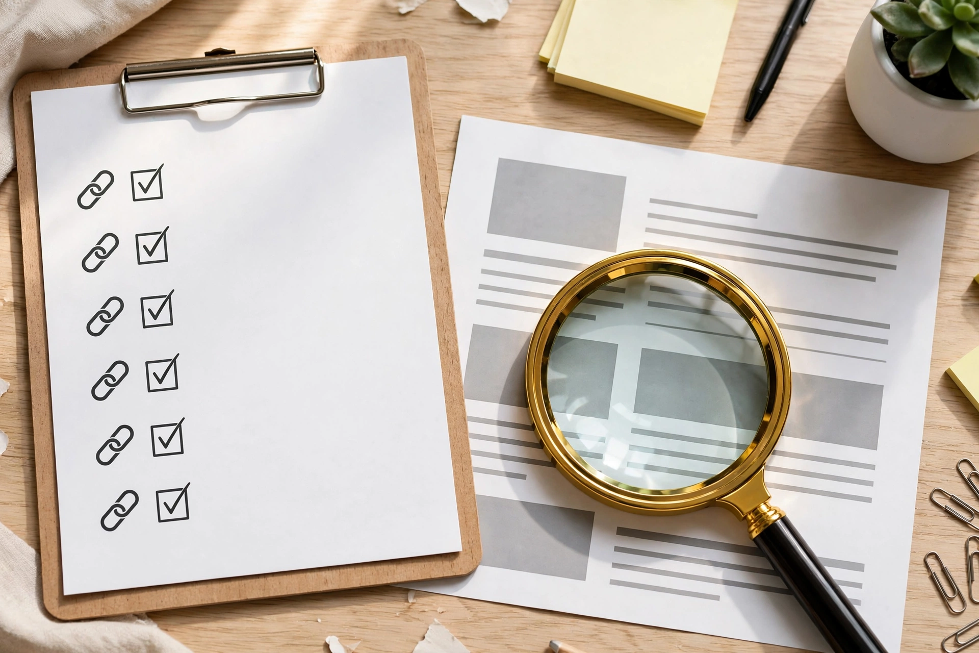 Checklist for verifying backlink placements after they go live