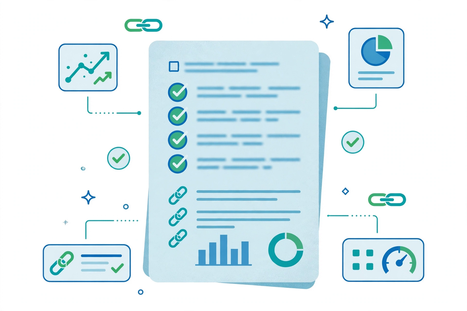 Monthly link building report checklist with quality signals
