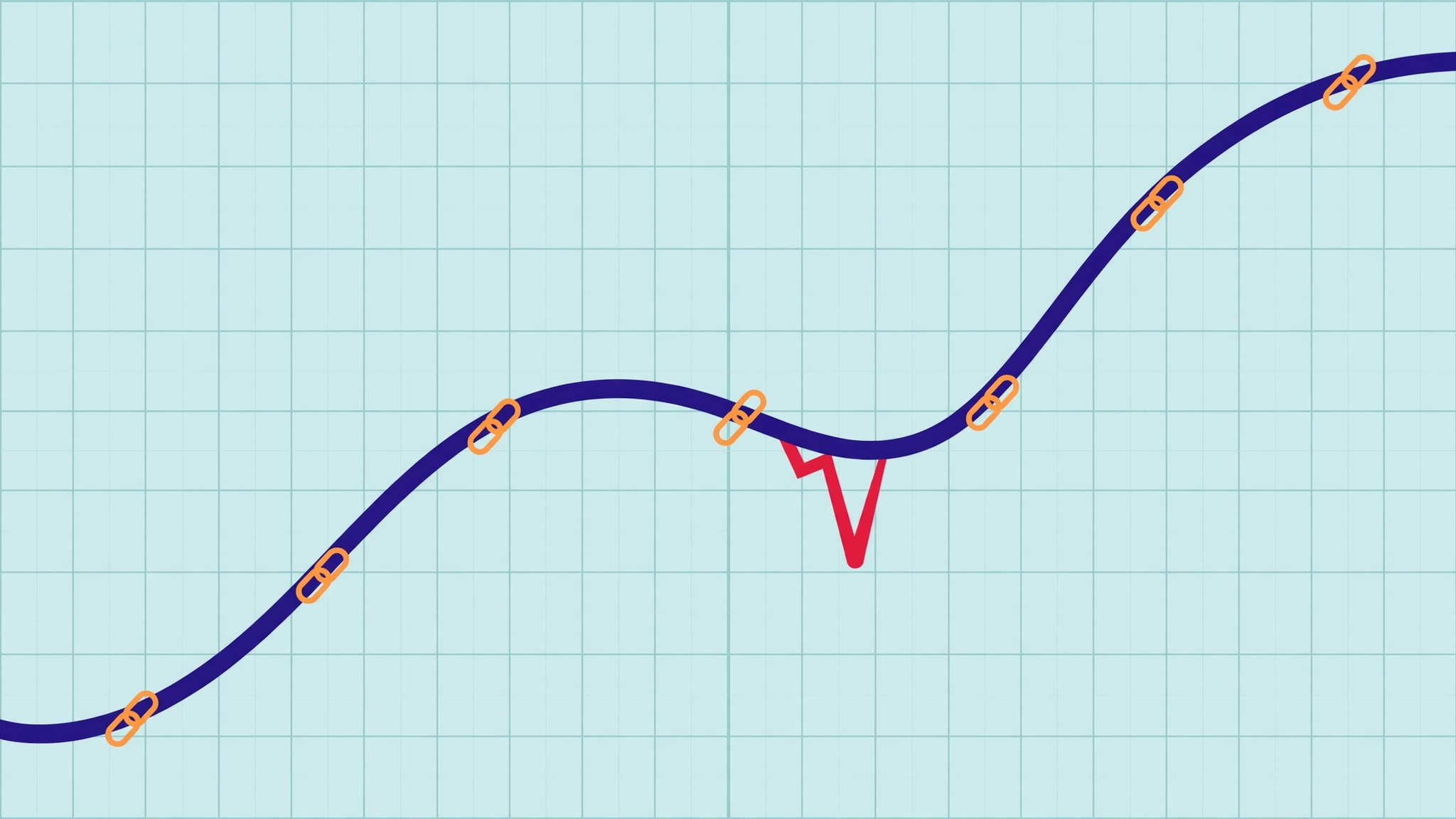 gradual natural backlink growth curve over time