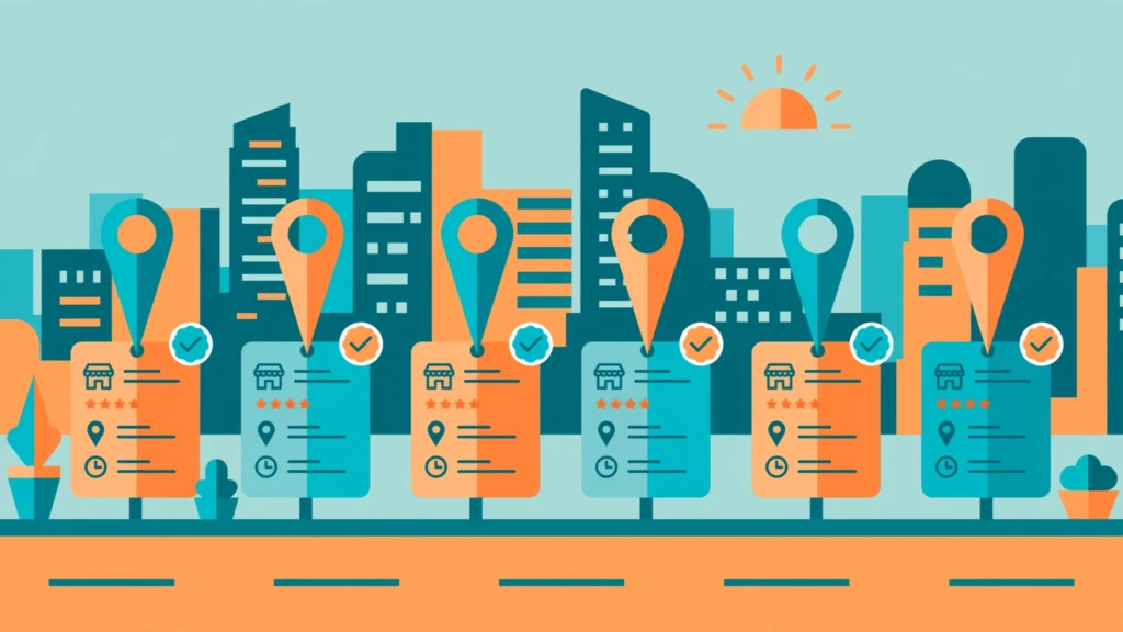Local link building strategy connecting a local business to citations, sponsorships and community links