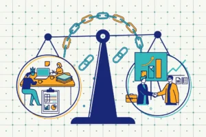 Outsource link building vs in-house cost comparison illustration