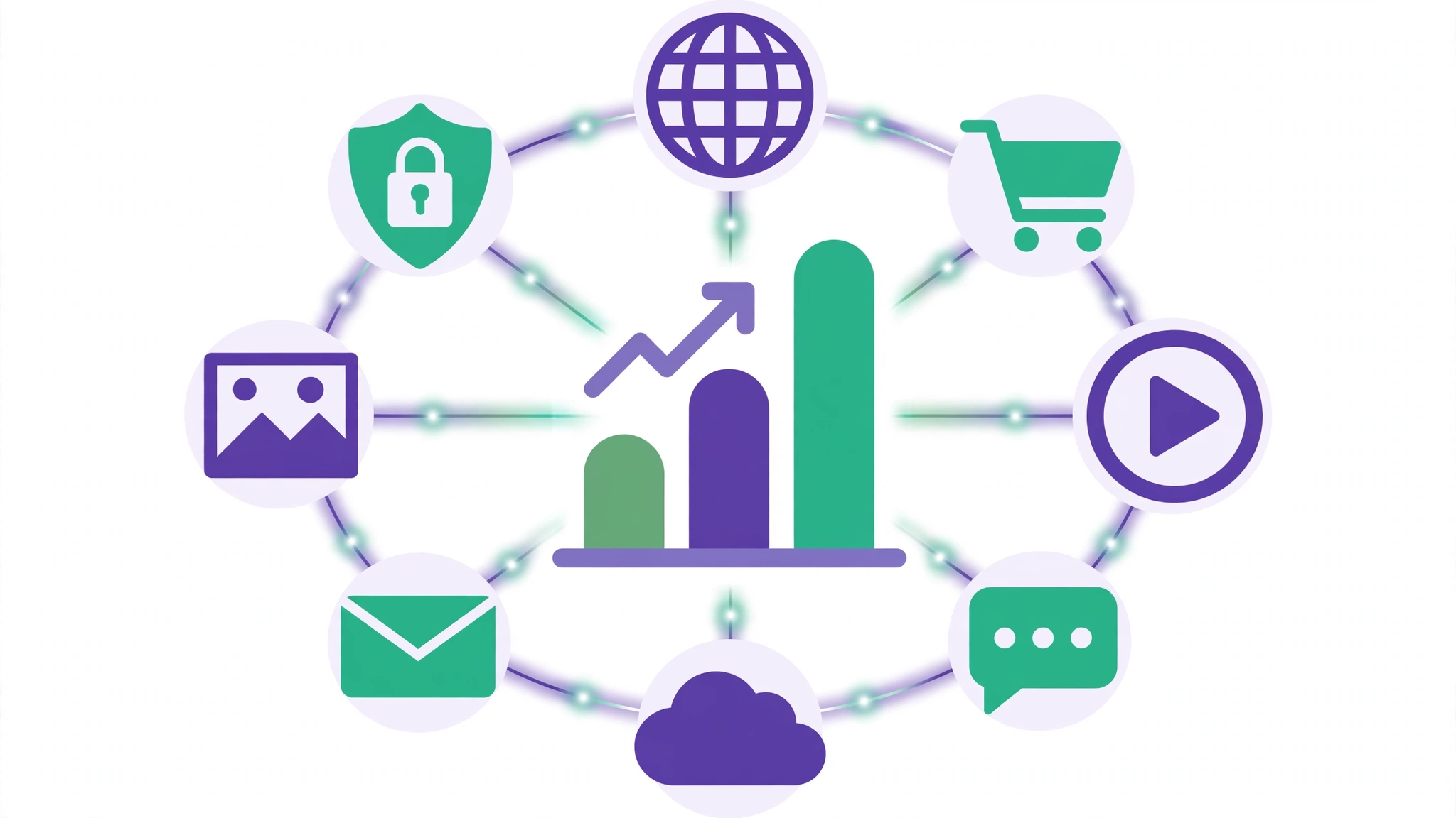 diverse referring domains lifting search rankings shown with a rising bar chart