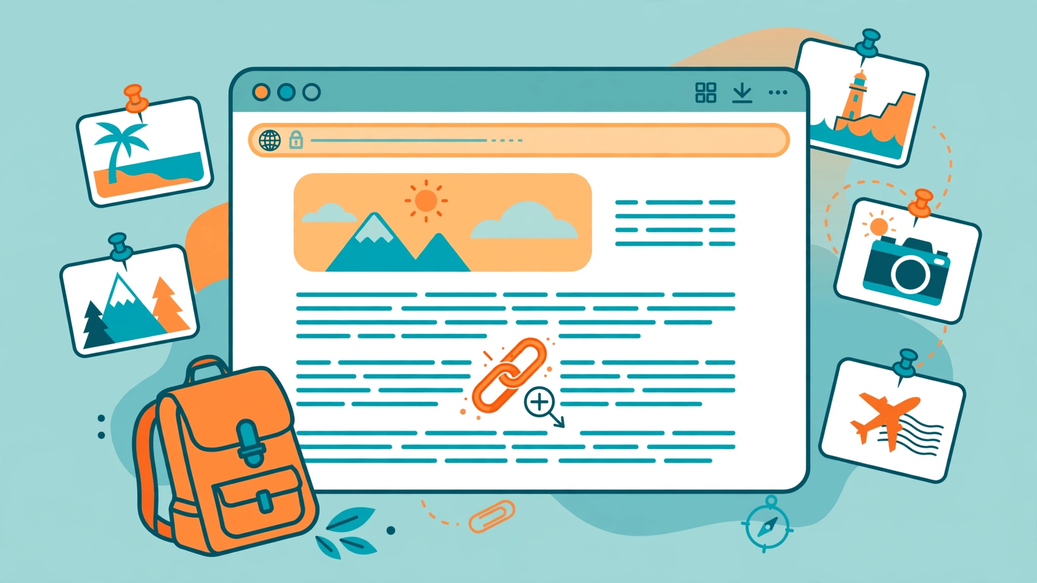 niche edit backlink placement on a travel blog article