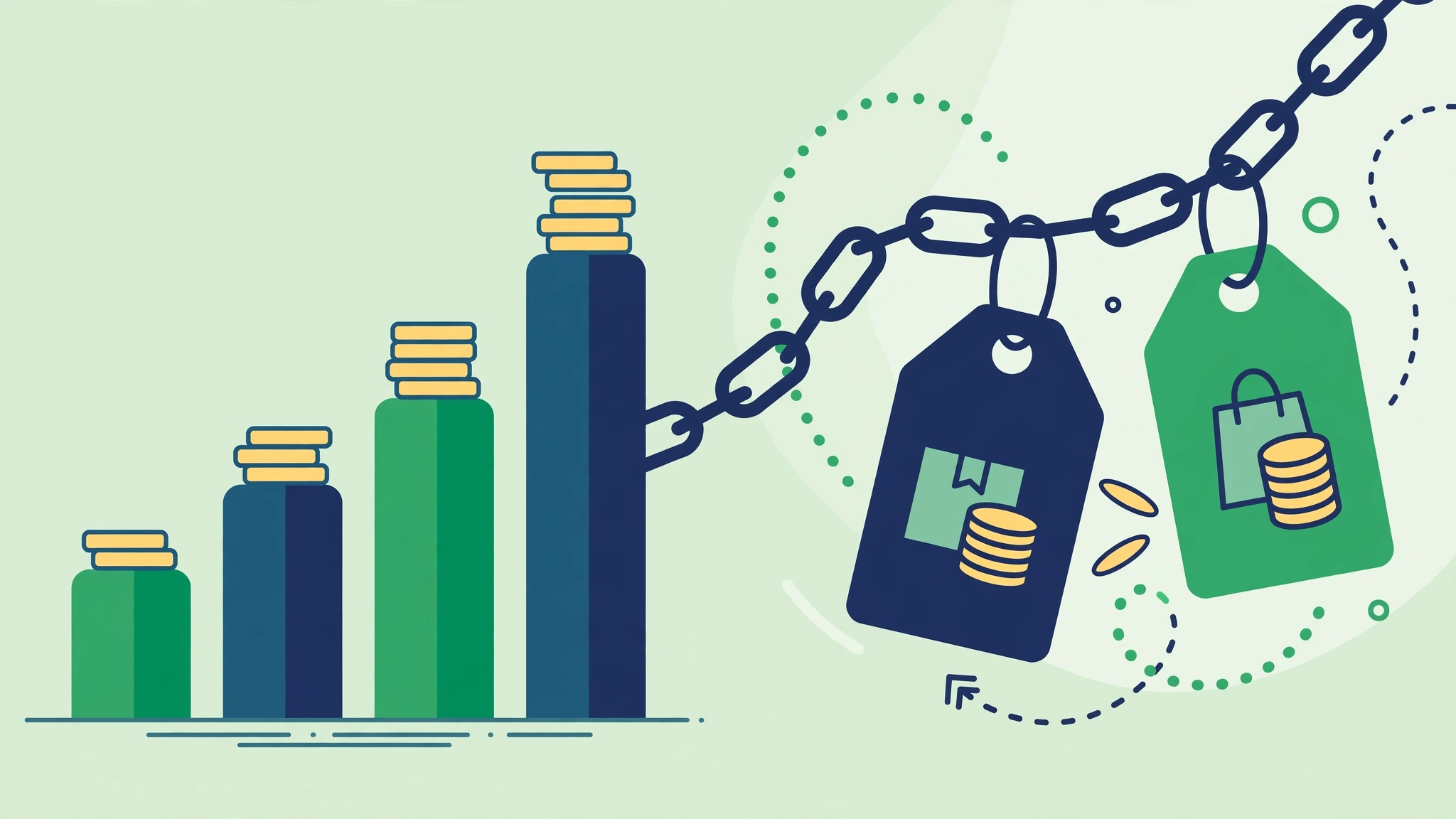 Margin pricing model showing wholesale and retail tiers for white label link building